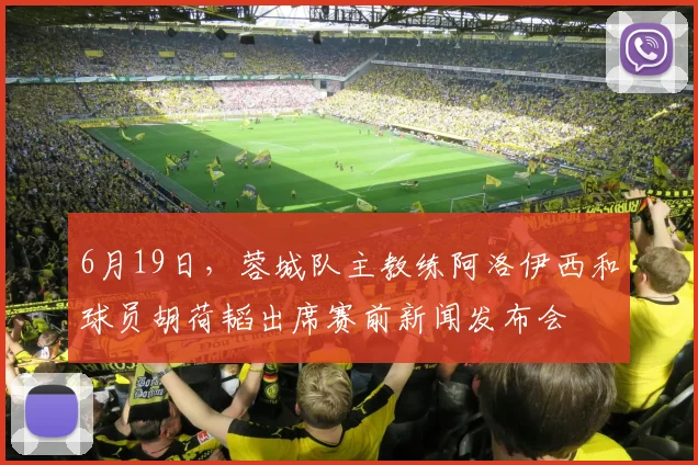 6月19日，蓉城队主教练阿洛伊西和球员胡荷韬出席赛前新闻发布会
